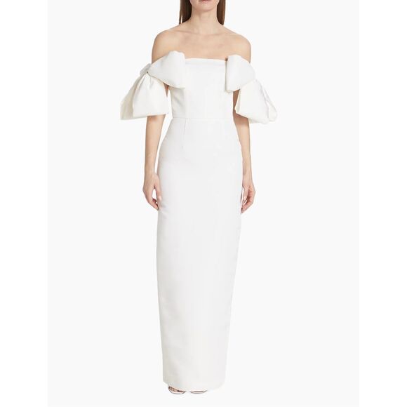 Alexia María Josephine Off-The-Shoulder Gown Size US10 $1750 - Picture 2 of 12